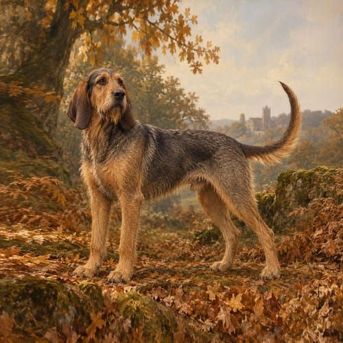 Chien-gris, an illustration of the British dog breed