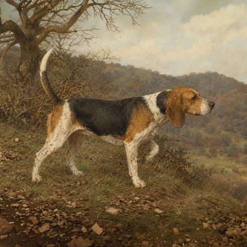 North Country Beagle, an illustration of the British dog breed