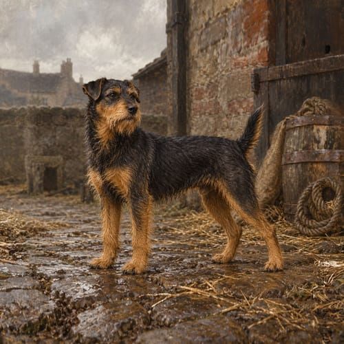 Black and Tan Terrier, an illustration of the British dog breed