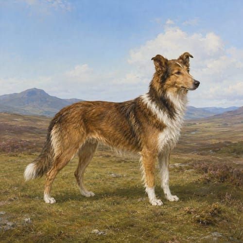 Old Scotch Collie, an illustration of the British dog breed