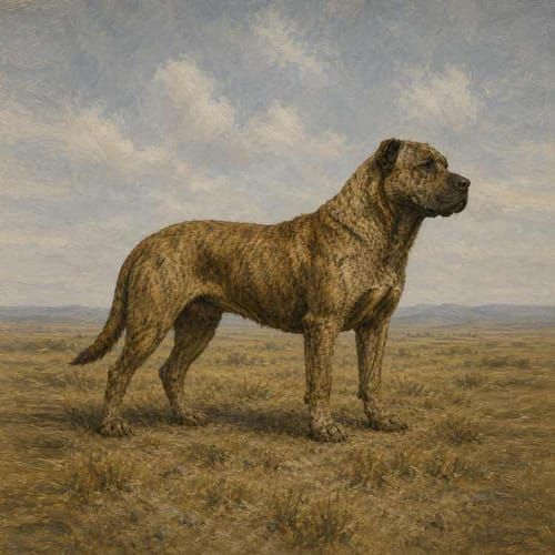 Dogs of the Alan horsemen, an illustration of the British dog breed