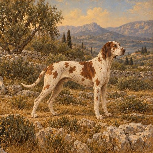 Old Balkan spotted hounds, an illustration of the British dog breed