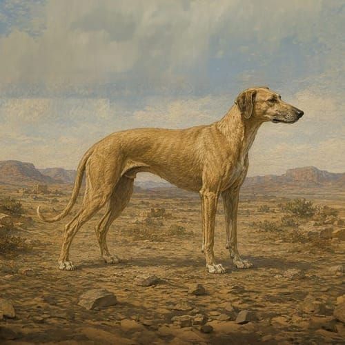 Old Desert coursing dogs, an illustration of the British dog breed