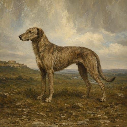 Gaulish coursing Hounds, an illustration of the British dog breed