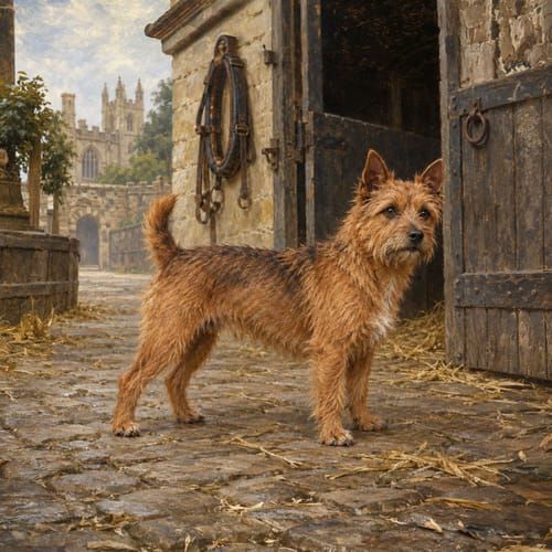 Trumpington Terrier, an illustration of the British dog breed