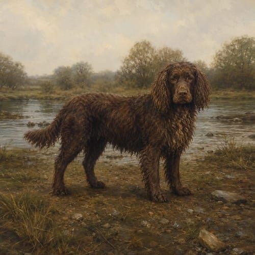Tweed Water Spaniel, an illustration of the British dog breed