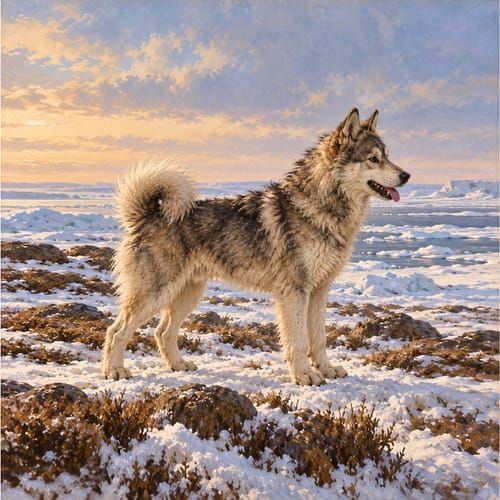 Zhokhov Island sled dogs, an illustration of the British dog breed
